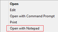 OpenwithNotePad